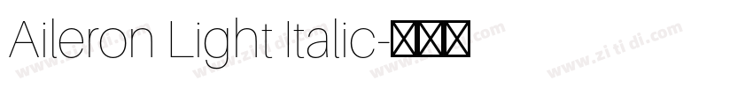Aileron Light Italic字体转换